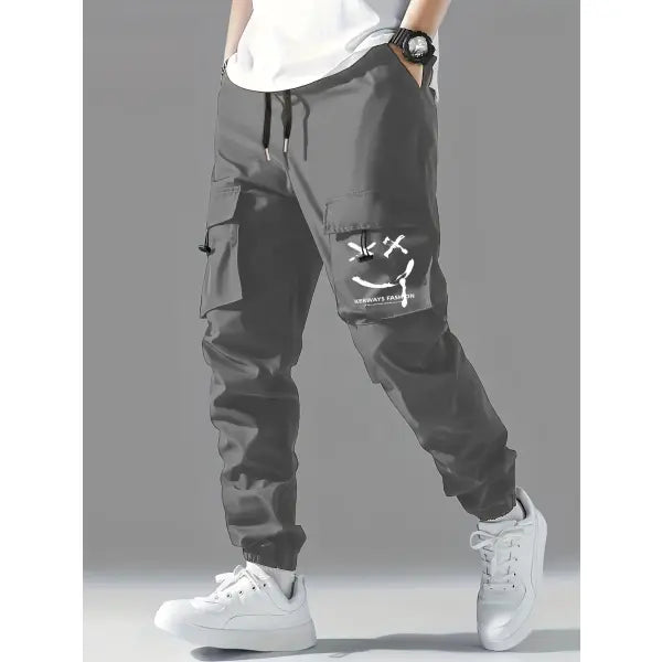 Wear-resistant Straight Ankle Tied Overalls Durable Casual Style - Gray / 2XL - None