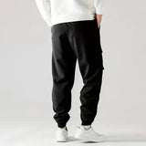 Wear-resistant Straight Ankle Tied Overalls Durable Casual Style - None