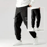 Wear-resistant Straight Ankle Tied Overalls Durable Casual Style - None