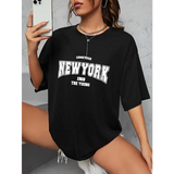 When 1968 The New York Is Young Cotton Woman Tshirts Oversize Daily Tshirts Creativity Streettshirt Individual Casual