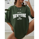 When 1968 The New York Is Young Cotton Woman Tshirts Oversize Daily Tshirts Creativity Streettshirt Individual Casual