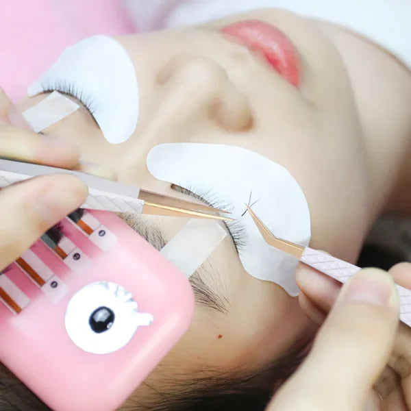 White-Gold Anti-Static Tweezers - Precision Eyelash & Brow Tool - Himpall
