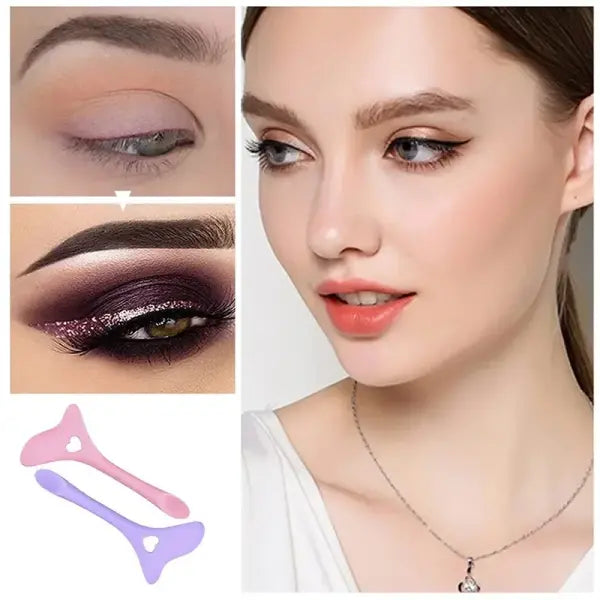 Wholesale Multi-functional Eyeliner Stencil Wing Tips Silicone Eyeliner Aid Drawing Lipstick Wearing Aid Reusable