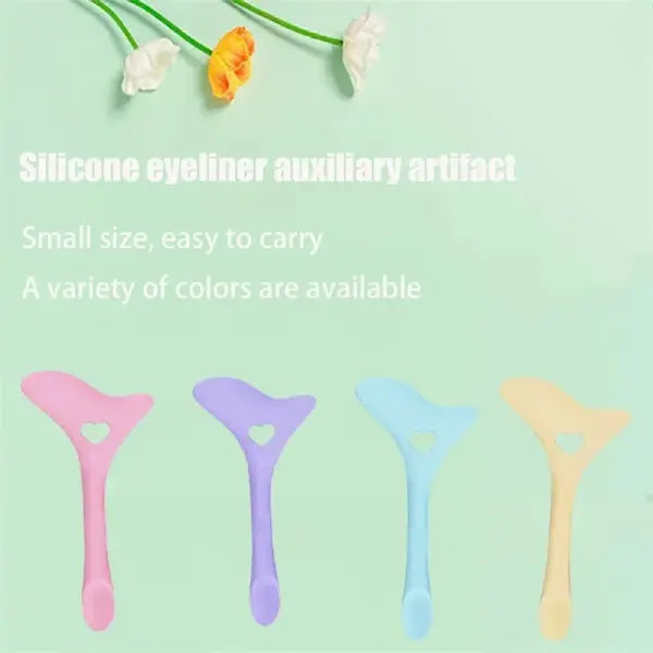 Wholesale Multi-functional Eyeliner Stencil Wing Tips Silicone Eyeliner Aid Drawing Lipstick Wearing Aid Reusable