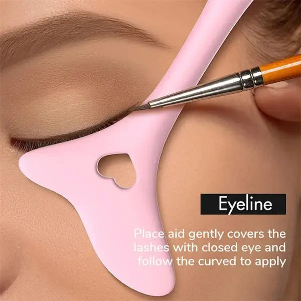 Wholesale Multi-functional Eyeliner Stencil Wing Tips Silicone Eyeliner Aid Drawing Lipstick Wearing Aid Reusable