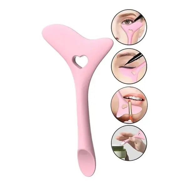 Wholesale Multi-functional Eyeliner Stencil Wing Tips Silicone Eyeliner Aid Drawing Lipstick Wearing Aid Reusable