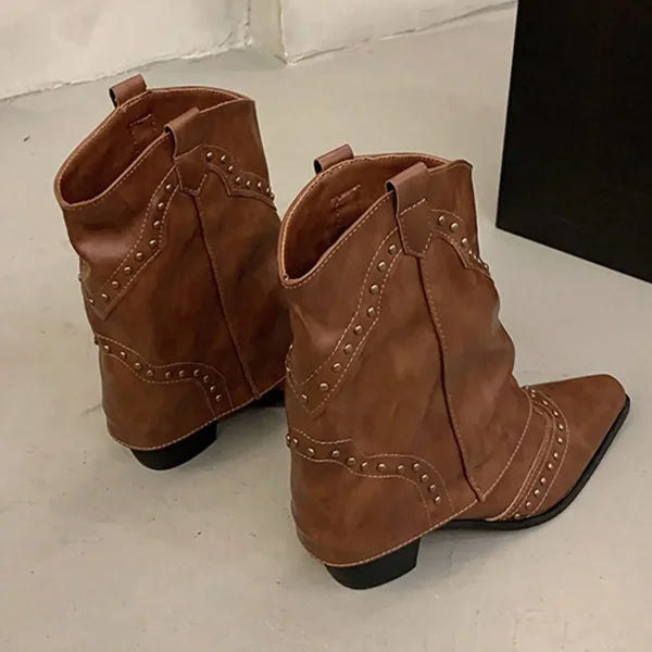 Wide Calf Cowboy Boots for Women – Size 12 Tan Mid-Calf Platform Style - Himpall