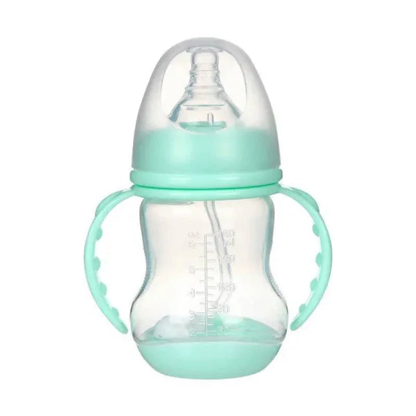 Wide-Caliber Anti-Colic Baby Bottle with Handle and Straw - Himpall