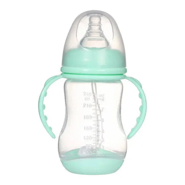 Wide-Caliber Anti-Colic Baby Bottle with Handle and Straw - Himpall