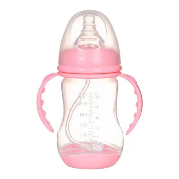 Wide-Caliber Anti-Colic Baby Bottle with Handle and Straw - Himpall