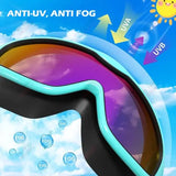 Wide View Large Frame Silicone Kids Swimming Goggles Anti Fog Leakproof