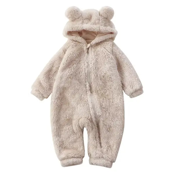 Winter Baby Romper – Cute Cartoon Bear Pajamas Jumpsuit for Infant Boys & Girls (0–24 Months) - B / 66(0-6Months)