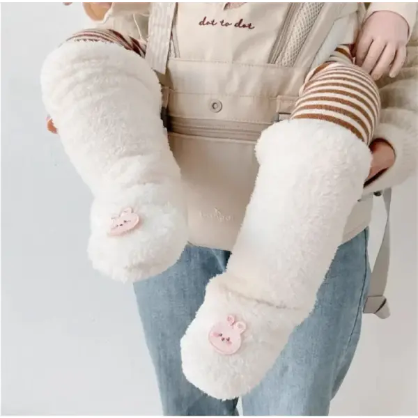 Winter Baby Socks – Thick Plush Knee-High Anti-Slip Floor Socks for Newborns & Toddlers - rabbit