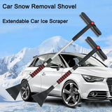 Extendable Winter Snow Brush & Ice Scraper – Detachable Car Windshield Cleaning Tool - black