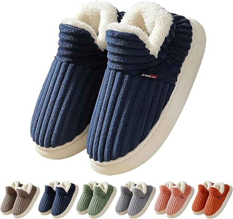 Winter Cotton Slippers for Couples Warm Indoor Bedroom Fashion