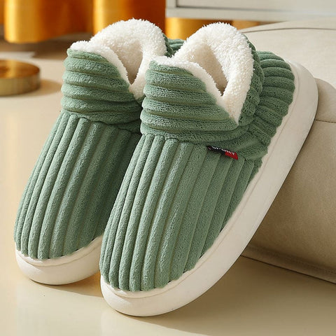 Winter Cotton Slippers for Couples Warm Indoor Bedroom Fashion