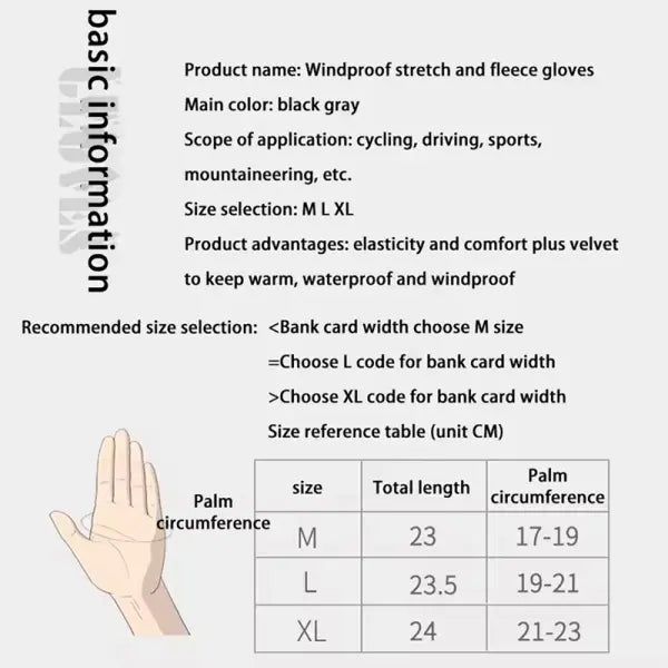 Winter Fishing & Cycling Gloves – Warm Anti-Slip Touchscreen Gloves with Two-Finger Cut for Men & Women