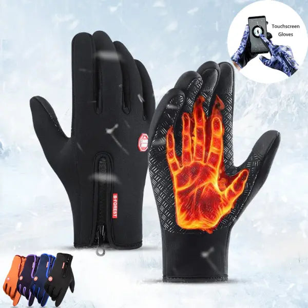 Winter Fleece Antiskid Motorcycle and Sports Riding Gloves