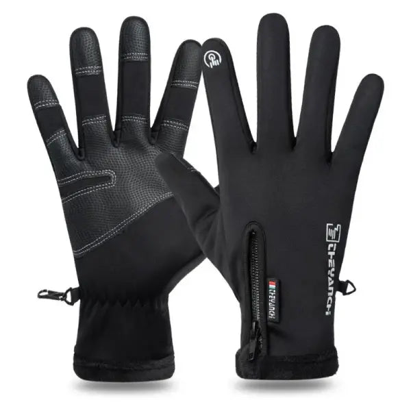 Winter Waterproof Thermal Gloves – Touchscreen Windproof Warm Gloves for Running Hiking Skiing & Outdoor Sports - Black