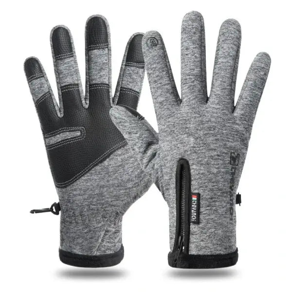 Winter Waterproof Thermal Gloves – Touchscreen Windproof Warm Gloves for Running Hiking Skiing & Outdoor Sports - Gray