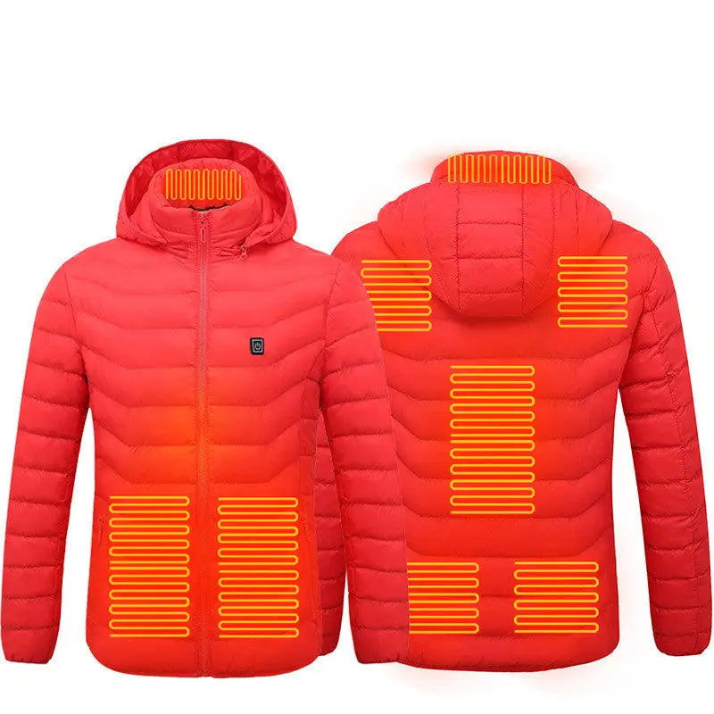 Winter Heated Jacket – USB Electric Heating Vest Thermal Cotton Zip-Up Coat - Red Zone8 / M - Jackets
