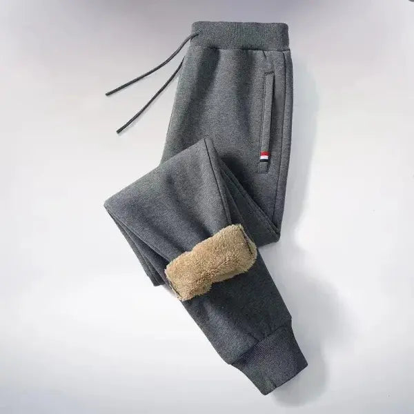 Winter Fleece Jogging Sweatpants Polyester M-5XL Warm Casual Style - Grey2 / M