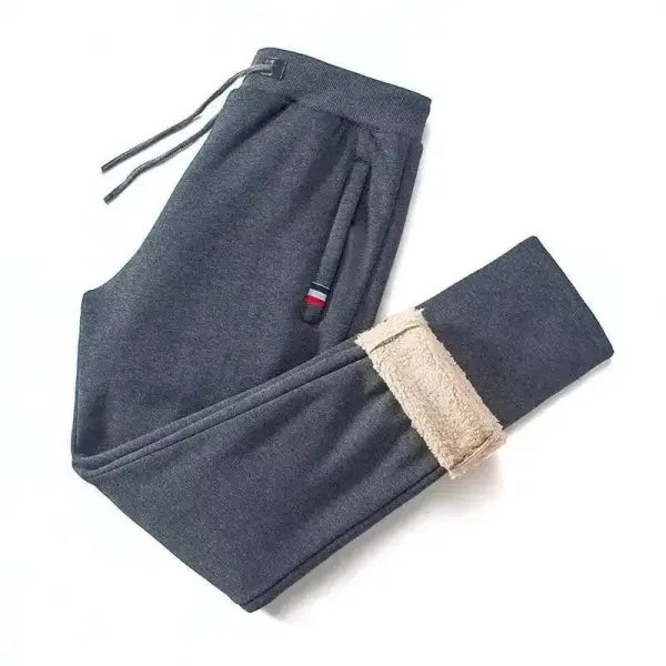 Winter Fleece Jogging Sweatpants Polyester M-5XL Warm Casual Style - Grey1 / M