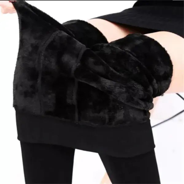 Women’s Winter Leggings – High-Waist Warm Velvet Stretch Pants Solid Color