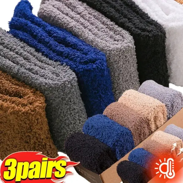 Winter Thermal Fleece Socks – Warm Mid-Calf Floor & Sleep Socks for Men & Women