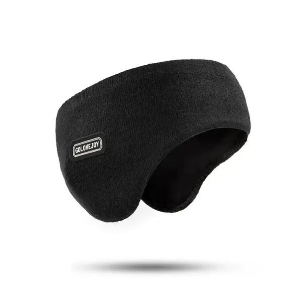 Men’s Winter Ear Warmers – Padded Windproof Ear Muffs for Cold Weather - Black