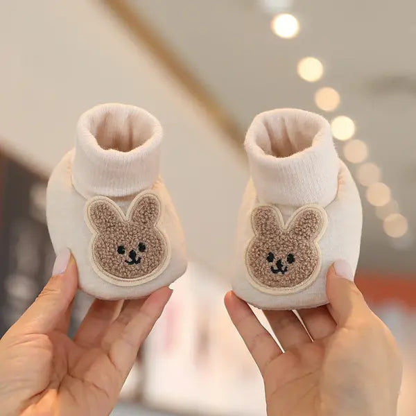 Winter Baby Booties – Cute Cartoon Soft-Sole Non-Slip Shoes for Infant Boys & Girls First Walkers - H13 rabbit / 7-12