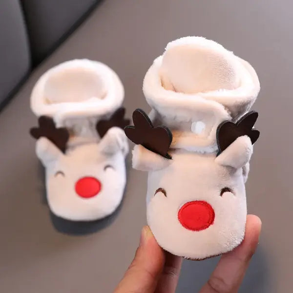 Winter Baby Booties – Cute Cartoon Soft-Sole Non-Slip Shoes for Infant Boys & Girls First Walkers - D29 Apricot / 0-6