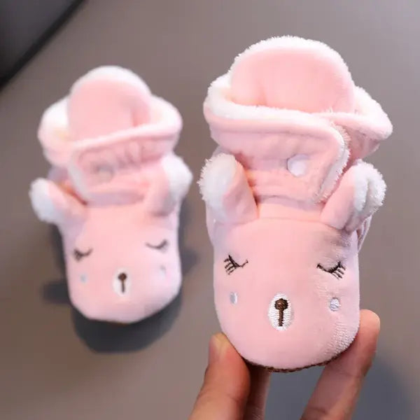 Winter Baby Booties – Cute Cartoon Soft-Sole Non-Slip Shoes for Infant Boys & Girls First Walkers - D29 Pink / 0-6