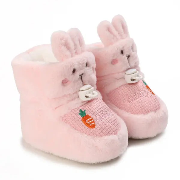 Winter Baby Booties – Cute Cartoon Soft-Sole Non-Slip Shoes for Infant Boys & Girls First Walkers - C-837 Pink / 7-12