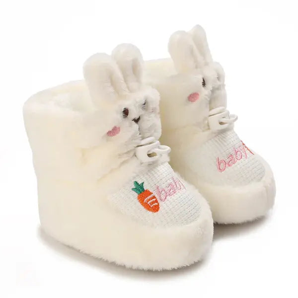 Winter Baby Booties – Cute Cartoon Soft-Sole Non-Slip Shoes for Infant Boys & Girls First Walkers - C-837 White / 0-6