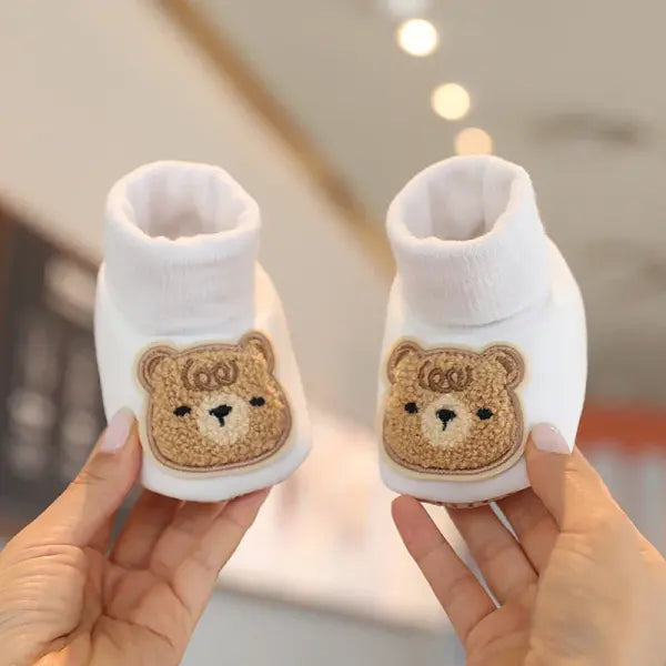 Winter Baby Booties – Cute Cartoon Soft-Sole Non-Slip Shoes for Infant Boys & Girls First Walkers - H06 White / 0-6