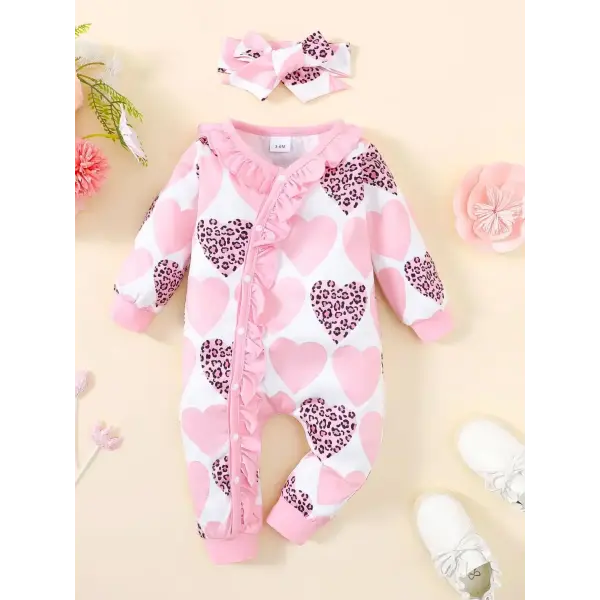Winter Baby Romper – Bear Print Long Sleeve Button-Up One-Piece for Newborn Infant Boys - WS122312001 / 12-18M