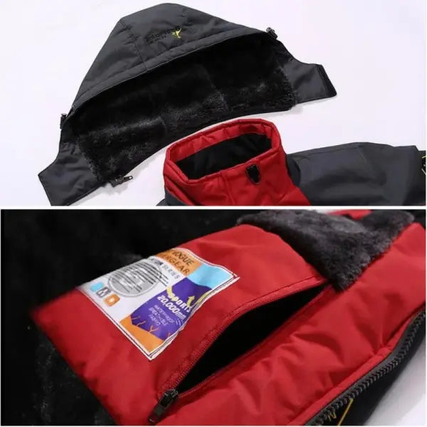 Men’s Winter Parka Jacket – Thick Warm Windproof Hooded Fur Coat Military-Style Anorak