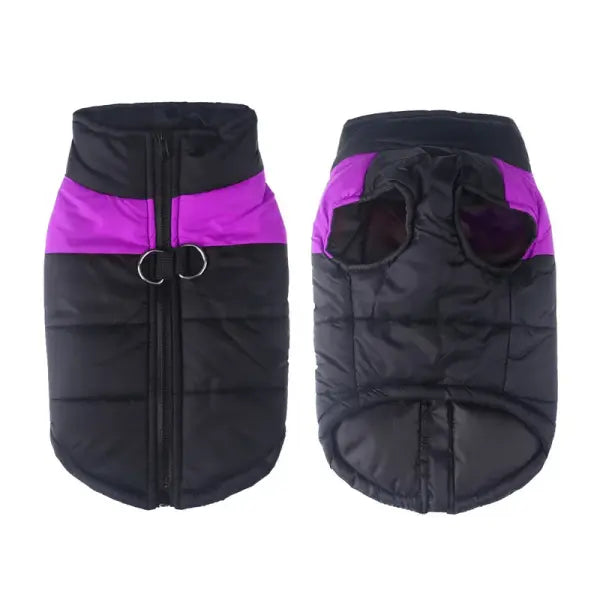 Waterproof Winter Dog Coat – Warm Vest Jacket for Small Medium & Large Dogs (Golden Retriever etc.) - Purple / 6XL