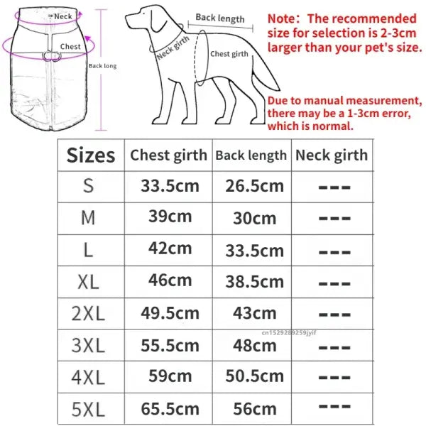 Waterproof Winter Dog Coat – Warm Vest Jacket for Small Medium & Large Dogs (Golden Retriever Friendly)