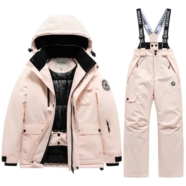 Winter Ski Children’s Ski coat and pants 2pieces set Warm Waterproof Boys Girls Outdoor Skiing Snowboarding Winter Ski
