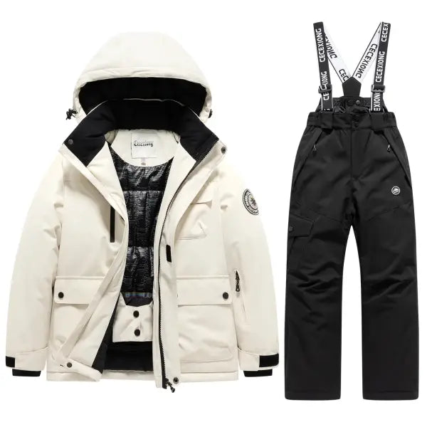 Winter Ski Children’s Ski coat and pants 2pieces set Warm Waterproof Boys Girls Outdoor Skiing Snowboarding Winter Ski