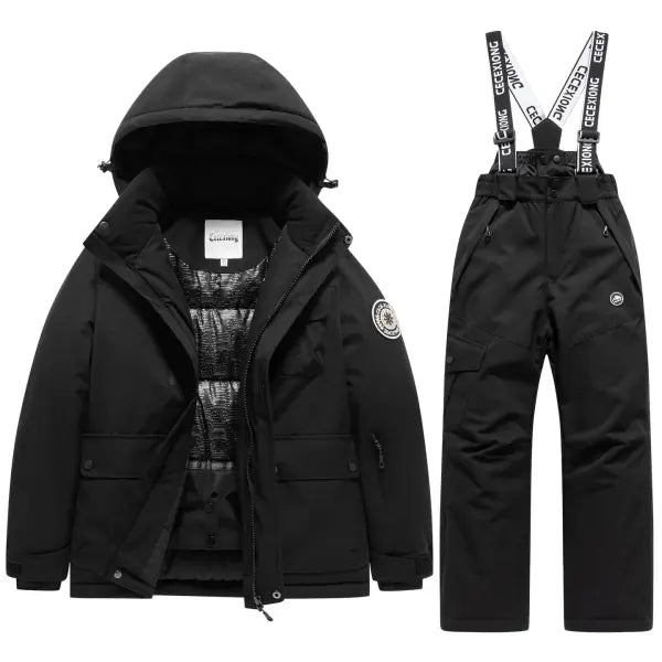Winter Ski Children’s Ski coat and pants 2pieces set Warm Waterproof Boys Girls Outdoor Skiing Snowboarding Winter Ski