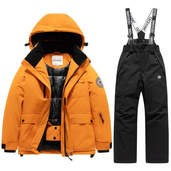Winter Ski Children’s Ski coat and pants 2pieces set Warm Waterproof Boys Girls Outdoor Skiing Snowboarding Winter Ski