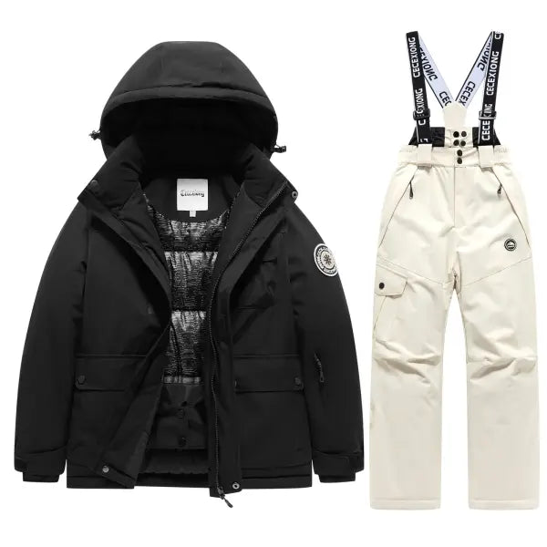 Winter Ski Children’s Ski coat and pants 2pieces set Warm Waterproof Boys Girls Outdoor Skiing Snowboarding Winter Ski