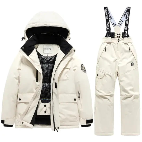 Winter Ski Children’s Ski coat and pants 2pieces set Warm Waterproof Boys Girls Outdoor Skiing Snowboarding Winter Ski