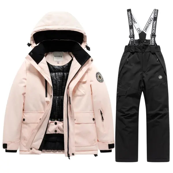 Winter Ski Children’s Ski coat and pants 2pieces set Warm Waterproof Boys Girls Outdoor Skiing Snowboarding Winter Ski