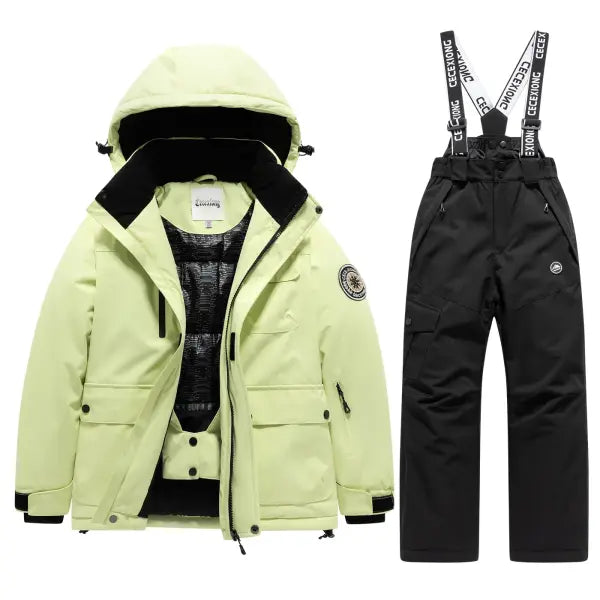Winter Ski Children’s Ski coat and pants 2pieces set Warm Waterproof Boys Girls Outdoor Skiing Snowboarding Winter Ski