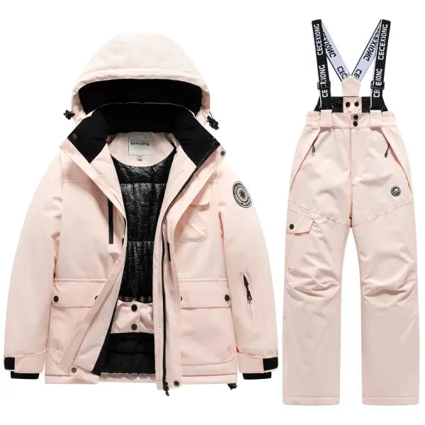 Winter Ski Children’s Ski coat and pants 2pieces set Warm Waterproof Boys Girls Outdoor Skiing Snowboarding Winter Ski