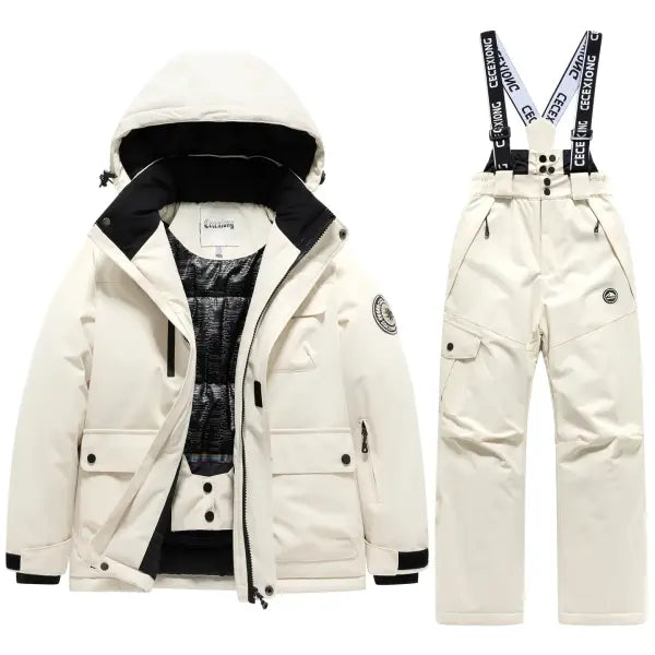 Winter Ski Children’s Ski coat and pants 2pieces set Warm Waterproof Boys Girls Outdoor Skiing Snowboarding Winter Ski